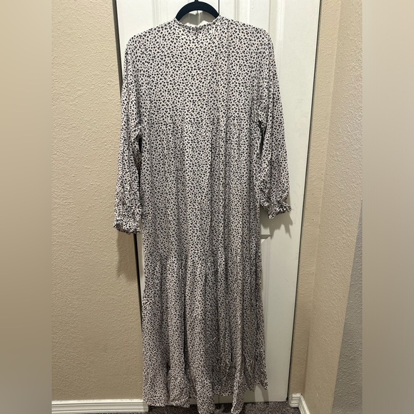 Carly Jean Laurel Maxi Dress Tiered Animal Print Tan Oversized Boho , M - Picture 4 of 11